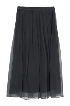 브루넬로 쿠치넬리 여성 스커트 SILK ORGANZA MIDI SKIRT NB30