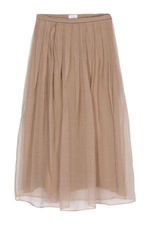 브루넬로 쿠치넬리 여성 스커트 SILK MIDI SKIRT NB30