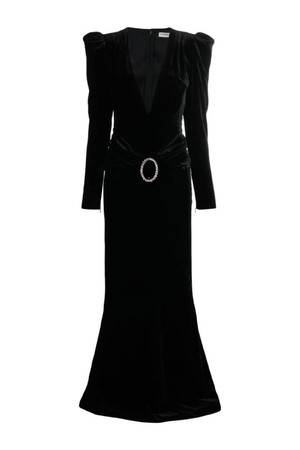 알렉산드라리치 여성 원피스 DEEP NECKLINE VELVET LONG DRESS NB30