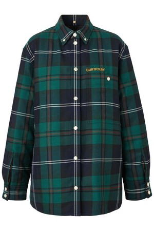 버버리 여성 자켓 WOOL TARTAN SHIRT NB30