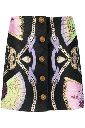 베르사체 여성 스커트 VENTAGLI PRINT MINI SKIRT NB30