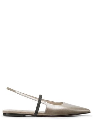 브루넬로 쿠치넬리 여성 펌프스 LEATHER SLINGBACK FLATS NB30