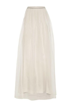 브루넬로 쿠치넬리 여성 스커트 SILK MAXI PLEATED SKIRT NB30