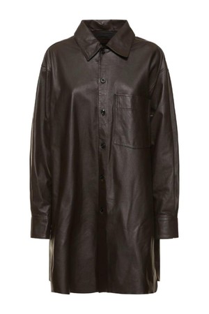 르메르 여성 셔츠 Loose fit leather overshirt NB01