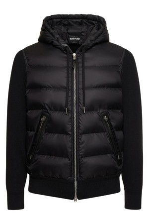 톰포드 남성 패딩 Wool blend down zip jacket NB01