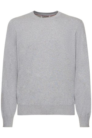 브루넬로 쿠치넬리 남성 스웨터 Cotton crewneck sweater NB01