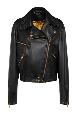 베르사체 여성 레더자켓 Leather biker jacket NB01