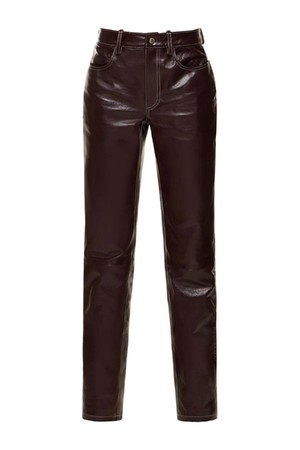 마린세르 여성 레더 팬츠 Leather straight pants NB01