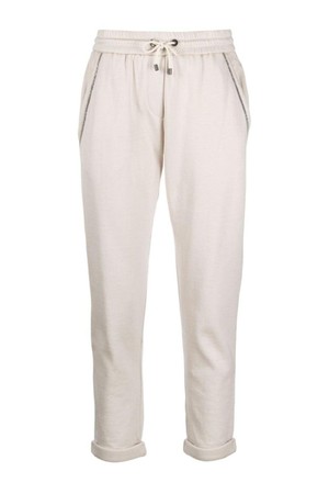 브루넬로 쿠치넬리 여성 바지 COTTON AND SILK BLEND JOGGERS NB30