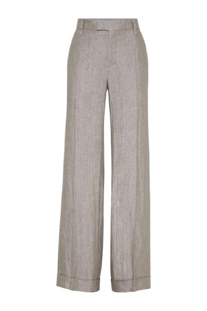 브루넬로 쿠치넬리 여성 바지 LINEN FLARED TROUSERS NB30