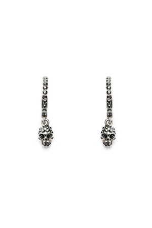 알렉산더 맥퀸 여성 귀걸이 hoop earrings with skull pendant NB02