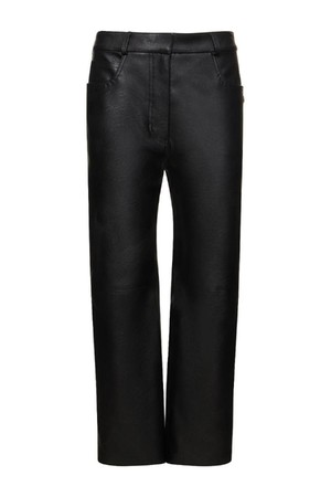 스텔라 맥카트니 여성 레더 팬츠 Faux leather straight pants NB01