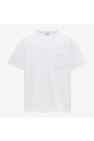 로에베 남성 티셔츠 Loewe Relaxed Fit T Shirt   White NB25