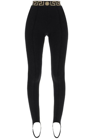 베르사체 여성 레깅스 leggings with stirrup and greek band NB02