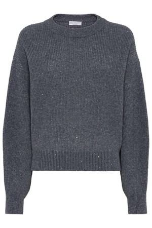 브루넬로 쿠치넬리 여성 니트 스웨터 WOOL CREWNECK JUMPER NB30