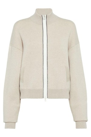 브루넬로 쿠치넬리 여성 가디건 WOOL ZIPPED CARDIGAN NB30