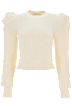 막스마라 여성 스웨터 stretch pullover with ruffle NB02