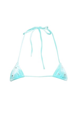 디스퀘어드2 여성 수영복 Embellished chenille triangle bikini top NB01