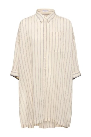 브루넬로 쿠치넬리 여성 셔츠 Striped cotton   silk shirt NB01