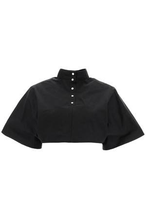 알라이아 여성 티셔츠 high neck poplin top with long sleeves NB02