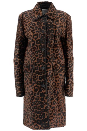 토템 여성 레더 자켓 leopard print car coat in horse NB02