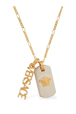 베르사체 남성 목걸이 Medusa tag   Versace logo necklace NB01