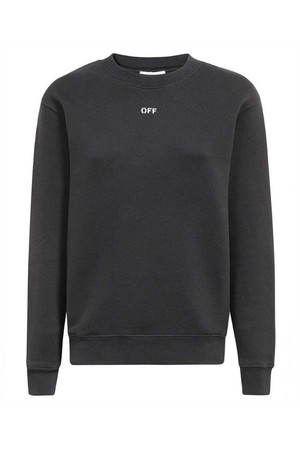 오프화이트 여성 맨투맨 후드 Off White OWBA055S24FLE006 ARROW CREWNECK Sweatshirt   Black NB24