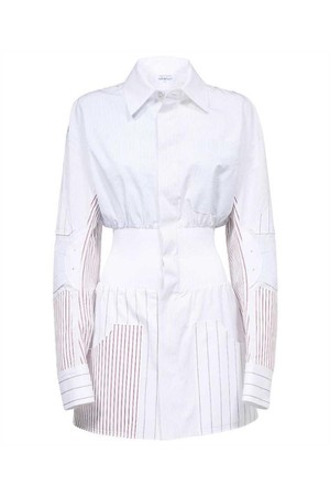 오프화이트 여성 원피스 Off White OWDG004S23FAB001 MOTORCYCLE POPEL Dress   White NB24