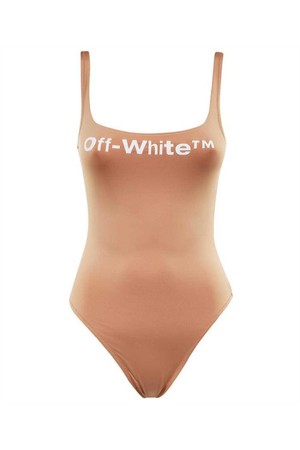 오프화이트 여성 수영복 Off White OWFA080F22JER001 BOUNCE HELVETICA Swimsuit   Brown NB24