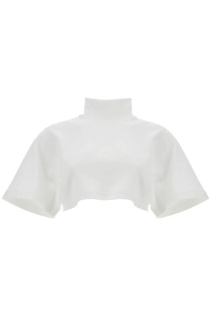 알라이아 여성 티셔츠 high neck jersey crop top NB02