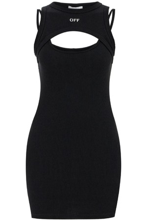 오프화이트 여성 원피스 layered sleeveless mini dress with NB02