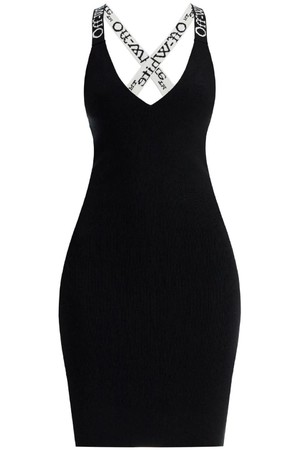 오프화이트 여성 원피스 knitted dress with branded straps NB02