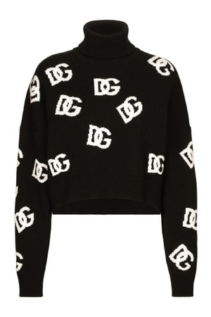 돌체앤가바나 여성 스웨터 ALLOVER LOGO WOOL JUMPER NB30