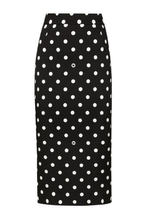 돌체앤가바나 여성 스커트 DOTS PRINT SILK SKIRT NB30