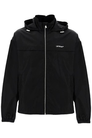 오프화이트 남성 자켓 boxy windbreaker jacket with hood NB02