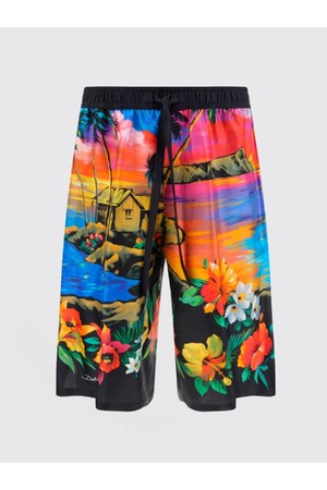 돌체앤가바나 남성 숏팬츠 Dolce   gabbana printed silk shorts NB03