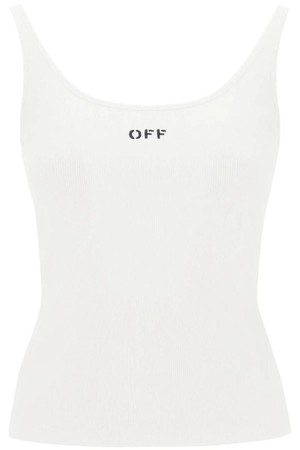 오프화이트 여성 티셔츠 tank top with off embroidery NB02