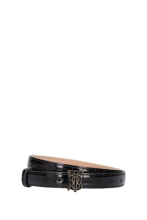 버버리 여성 벨트 20mm Croc embossed patent leather belt NB01