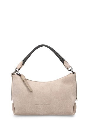 브루넬로 쿠치넬리 여성 탑핸들백 Small softy velour leather shoulder bag NB01