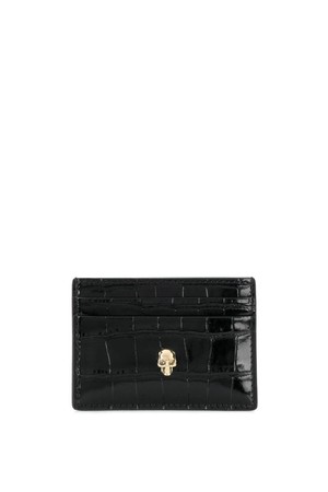 알렉산더 맥퀸 여성 카드지갑 SKULL LEATHER CREDIT CARD CASE NB30