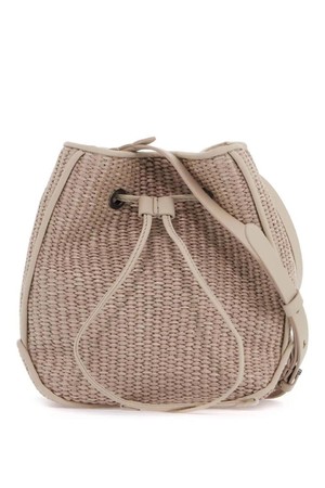 브루넬로 쿠치넬리 여성 숄더백 techno raffia bucket bag with NB02