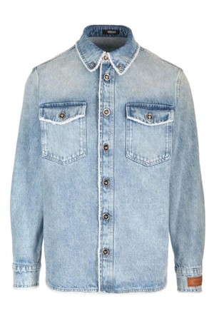 베르사체 남성 셔츠 Stonewashed denim shirt NB19