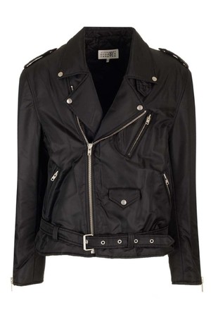 엠엠식스 메종마르지엘라 남성 자켓 faux leather biker jacket NB19