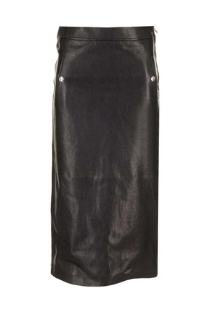 알렉산더 맥퀸 여성 스커트 Nappa leather midi skirt NB19