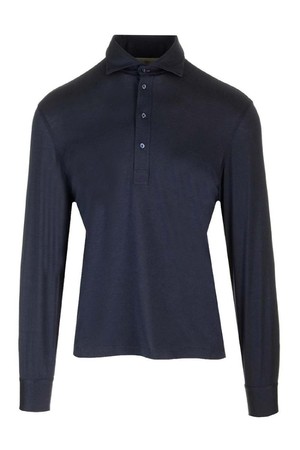 브루넬로 쿠치넬리 남성 티셔츠 Silk and cotton polo shirt NB19