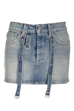 오프화이트 여성 스커트 Vintage blue mini skirt NB19