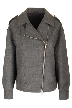 브루넬로 쿠치넬리 여성 자켓 Virgin wool biker jacket NB19