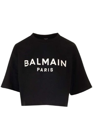 발망 여성 티셔츠 T Shirt with Balmain Paris print NB19