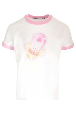 알렉산더왕 여성 티셔츠  Sugar baby ringer  print t shirt NB19