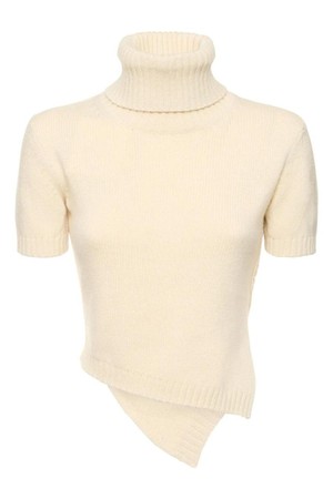 더로우 여성 터틀넥 Dria asymmetric cashmere blend knit top NB01